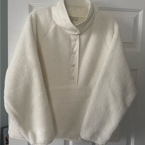 Cato Cream Sherpa Snap-Front Pullover